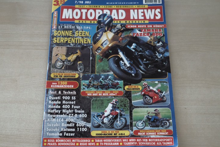 Deckblatt Motorrad News (07/1998)